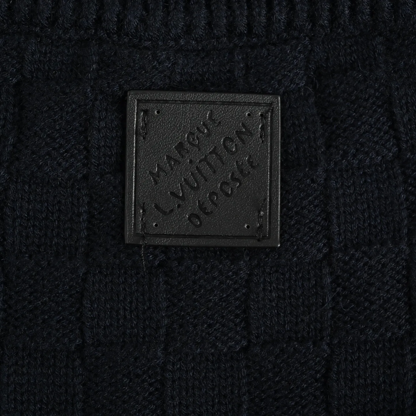 Louis Vuitton/Louis Vuitton checkerboard half-zip turtleneck sweater
